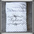 Couverture doublé en minky doux + coussin assortie personnalisé, brodée prénom et/ou ornement
